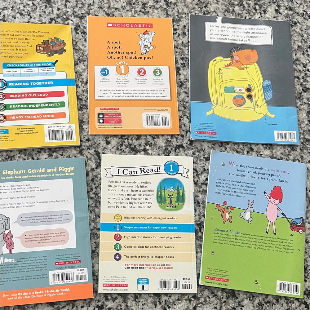Level 1 Kids Books Pete the Cat Dinotrux Dexter Pig In a Wig Elephant and Piggie - Picture 10 of 10